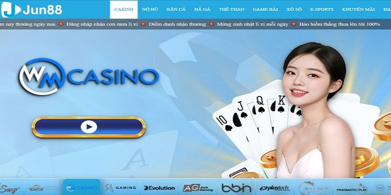 Jun88 – Trải nghiệm Casino uy tín đẳng cấp