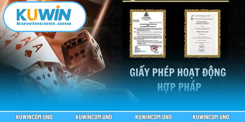  Giấy phép hợp pháp giúp KUWIN khẳng định uy tín thương hiệu.